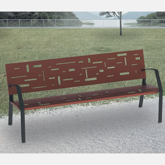 Banc avec dossier<br> ABSTRACT