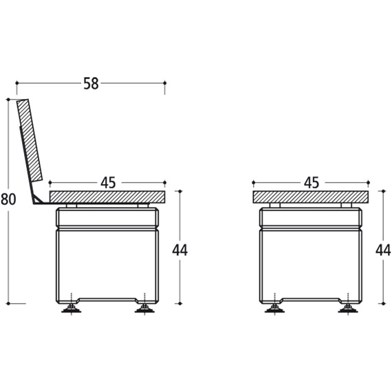 Banc sans dossier NUSSER SBG – Image 2