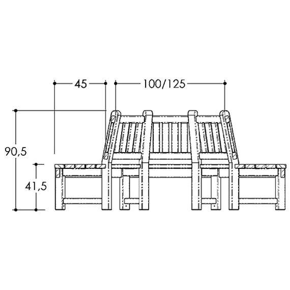 Banc circulaire NUSSER FREUDENSTADT – Image 2