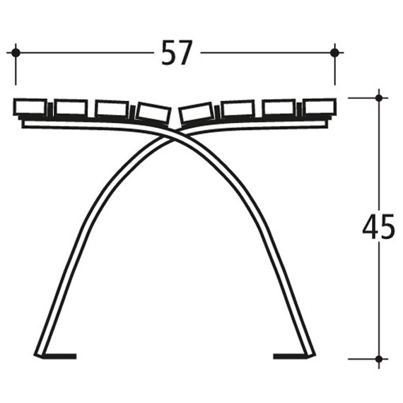 Banc sans dossier NUSSER CITTA – Image 2