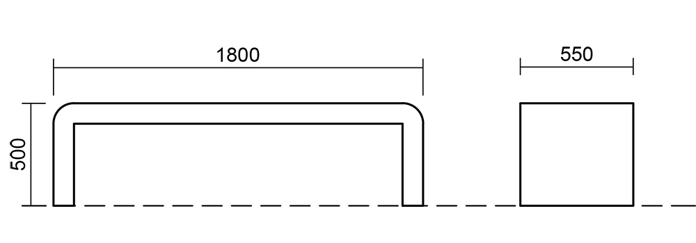 Banc sans dossier SYMPLE – Image 2