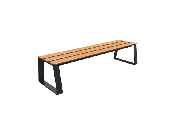 BANQUETTE LAMES HPL BUTON LA HAVANE