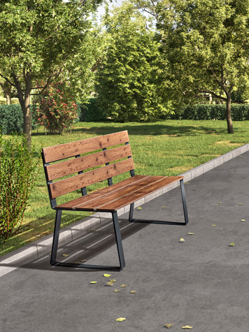 BANQUETTE LAMES HPL BUTON LA HAVANE – Image 7