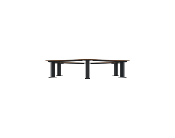BANC CIRCULAIRE LAMES HPL SANS DOSSIER BUTON MADRID – Image 5