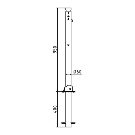BORNE SCHAKE POTEAU DE DISSUASION RABATTABLE Ø 60 MM AVEC CLE TRIANGULAIRE