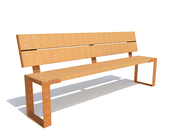 MM124-2 BANC AVEC DOSSIER LINE M KUBE