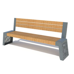 BANC AVEC DOSSIER SQUARE M KUBE
