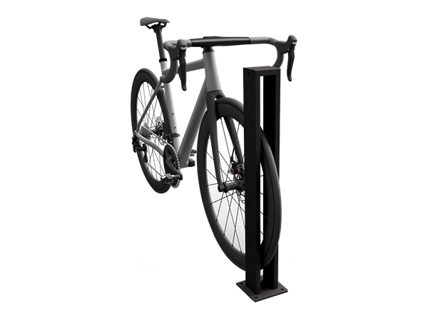 Arceau vélo SCHAKE Single avec vélo attaché, finition acier galvanisé anthracite RAL 7016