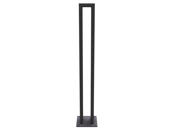 Arceau vélo SCHAKE Single vue de face, tube carré 80x20mm, hauteur 800mm, largeur 95mm