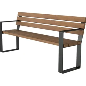 Banc avec dossier et accoudoirs Schake 1800 mm