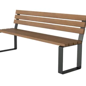 Banc avec dossier Schake 1800 mm – vue de trois quarts