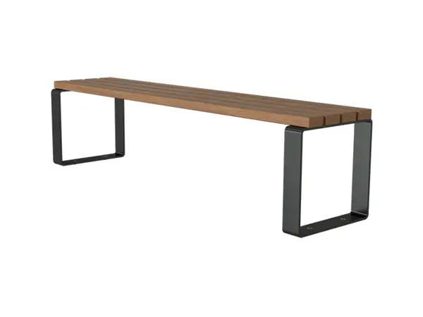 Banc sans dossier Schake 1800 mm – vue de trois quarts avant